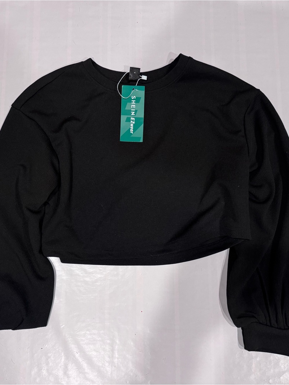 Women’s Shein Crop Top Jersey - Black – Size XS